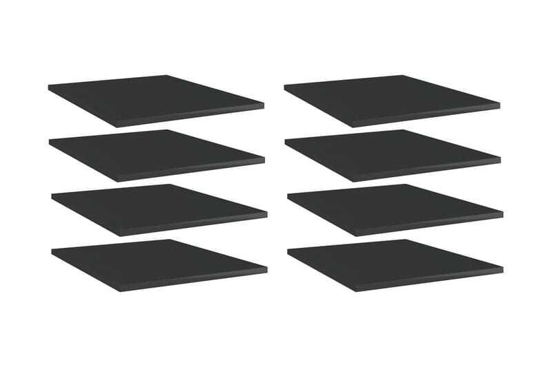 Hyllplan 8 st svart högglans 40x50x1,5 cm spånskiva - Svart - Förvaring - Sko- & klädförvaring - Garderober & garderobssystem