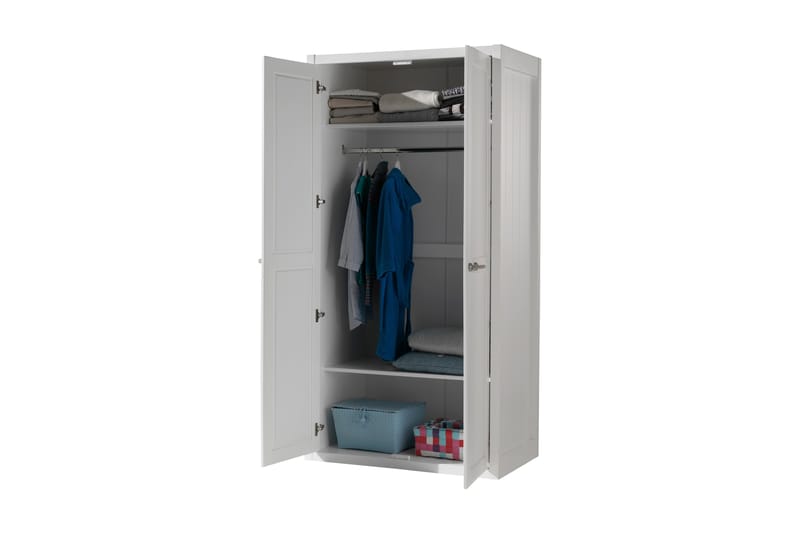 IDARONJA Garderob 2 Dörrar Vit - Garderober & garderobssystem - Barngarderob