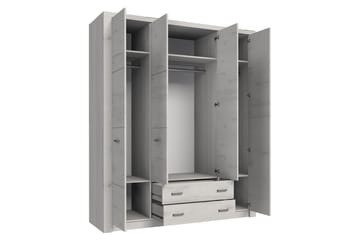 Indianapolis Garderob 178x58x214 cm - Vit - Förvaring - Sko- & klädförvaring - Garderober & garderobssystem