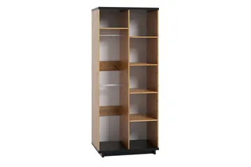 Ines Garderob 60x90 cm - Ek/Svart - Förvaring - Sko- & klädförvaring - Garderober & garderobssystem