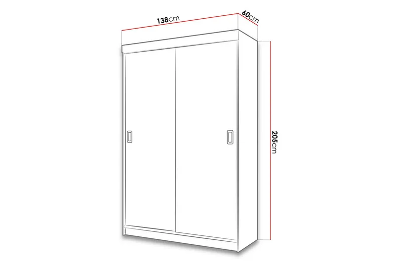 Isolaz Garderob med Spegel LED-belysning RGB - Antracit - Förvaring - Sko- & klädförvaring - Garderober & garderobssystem