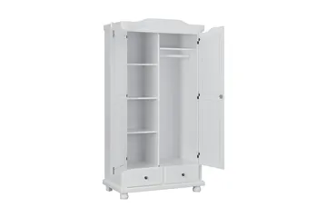 Joaninha Garderob 104 cm - Vit - Förvaring - Sko- & klädförvaring - Garderober & garderobssystem
