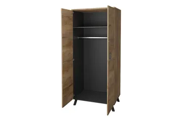 John Garderob 81x55x191 cm - Beige - Förvaring - Sko- & klädförvaring - Garderober & garderobssystem