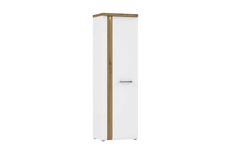 KARAKURT Hallmöbelset 44x129 cm Vit/Brun - Förvaring - Sko- & klädförvaring - Garderober & garderobssystem