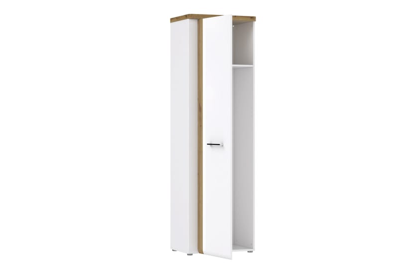 KARAKURT Hallmöbelset 44x129 cm Vit/Brun - Förvaring - Sko- & klädförvaring - Garderober & garderobssystem