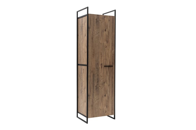 KNIGH Garderob 52x64 med Spegel 4 Skåp Natur - Förvaring - Sko- & klädförvaring - Garderober & garderobssystem
