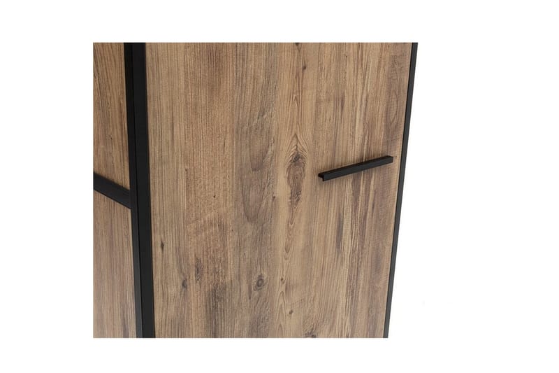 KNIGH Garderob 52x64 med Spegel 4 Skåp Natur - Förvaring - Sko- & klädförvaring - Garderober & garderobssystem