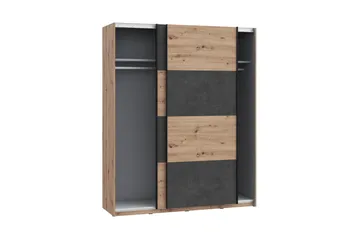 Kocherinovo Garderob 62x171 cm - Brun/Grå - Förvaring - Sko- & klädförvaring - Garderober & garderobssystem