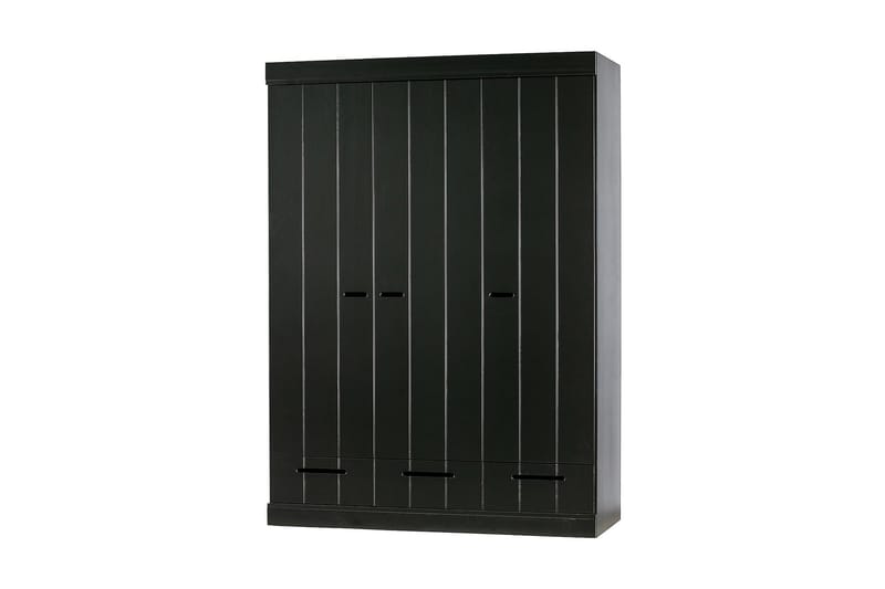 KOTONE Garderob 140x53 cm 3 Dörrer Furu/Svart - Förvaring - Sko- & klädförvaring - Garderober & garderobssystem