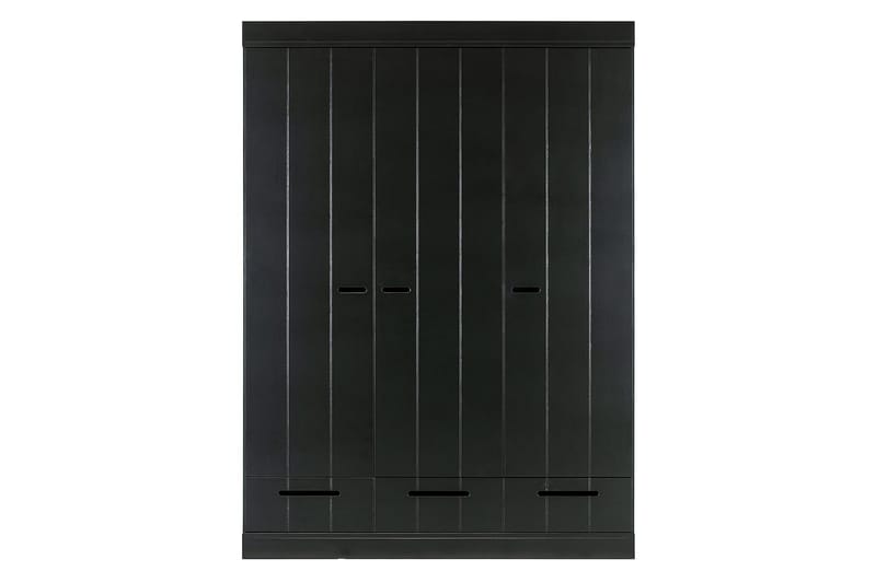 KOTONE Garderob 140x53 cm 3 Dörrer Furu/Svart - Förvaring - Sko- & klädförvaring - Garderober & garderobssystem