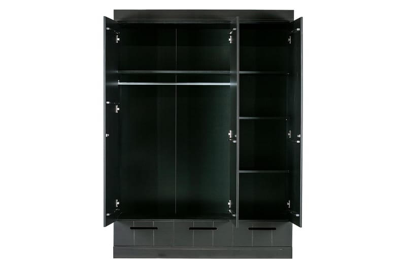 KOTONE Garderob 140x53 cm 3 Dörrer Furu/Svart - Förvaring - Sko- & klädförvaring - Garderober & garderobssystem