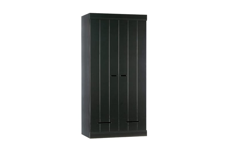 KOTONE Garderob 94x53 cm 2 Dörrar Furu/Svart - Förvaring - Sko- & klädförvaring - Garderober & garderobssystem