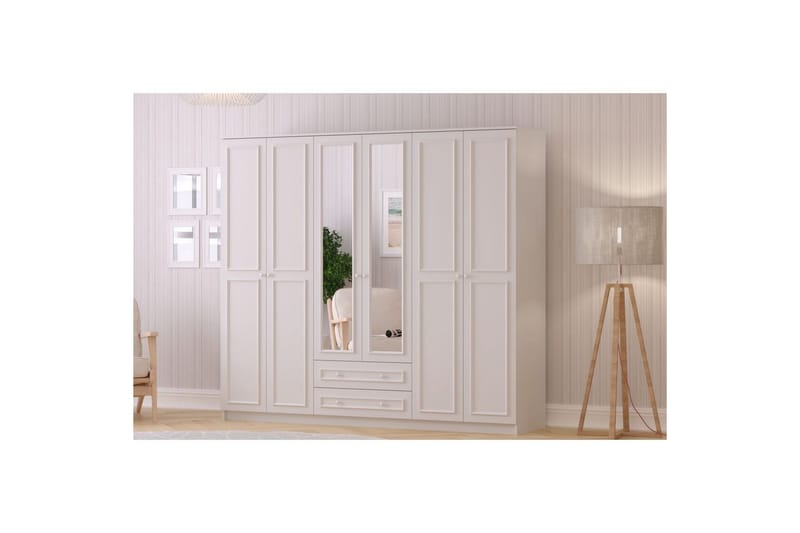 Kovric Hörngarderob 210x184 cm - Matt Vit - Förvaring - Sko- & klädförvaring - Garderober & garderobssystem - Hörngarderob