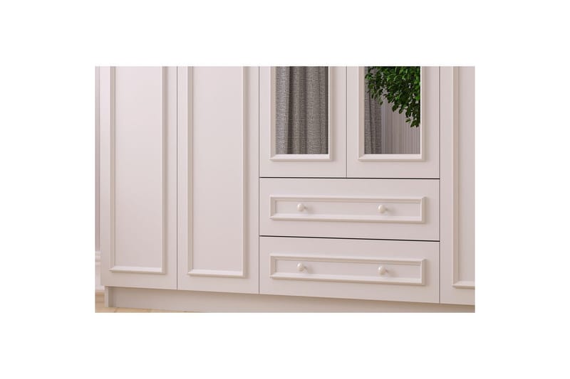 Kovric Hörngarderob 210x184 cm - Matt Vit - Förvaring - Sko- & klädförvaring - Garderober & garderobssystem - Hörngarderob