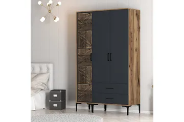 Kumsal Garderob 120 cm - Antracit - Förvaring - Sko- & klädförvaring - Garderober & garderobssystem