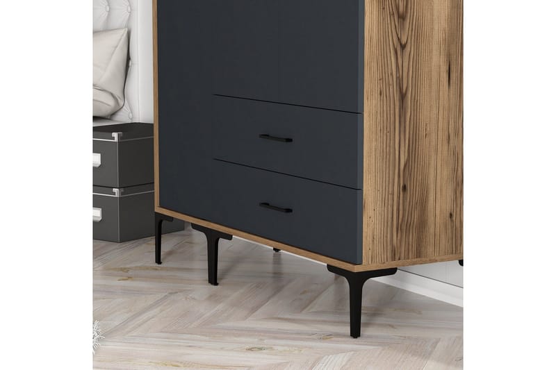 Kumsal Garderob 120 cm - Antracit - Förvaring - Sko- & klädförvaring - Garderober & garderobssystem