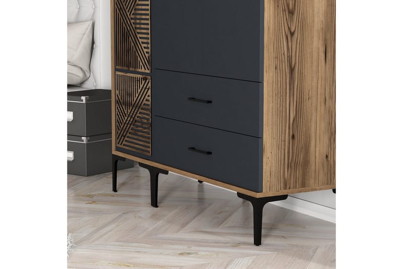 Kumsal Garderob 120 cm - Antracit - Förvaring - Sko- & klädförvaring - Garderober & garderobssystem