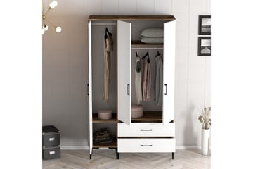 Kumsal Garderob 120 cm - Brun/Vit - Förvaring - Sko- & klädförvaring - Garderober & garderobssystem