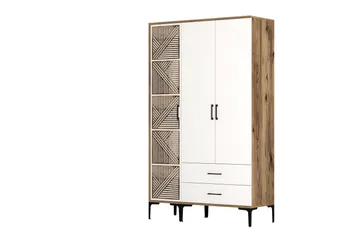 Kumsal Garderob 120 cm - Brun/Vit - Förvaring - Sko- & klädförvaring - Garderober & garderobssystem
