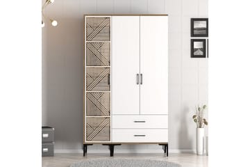 Kumsal Garderob 120 cm Brun/Vit