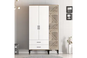 Kumsal Garderob 120 cm - Brun/Vit - Förvaring - Sko- & klädförvaring - Garderober & garderobssystem