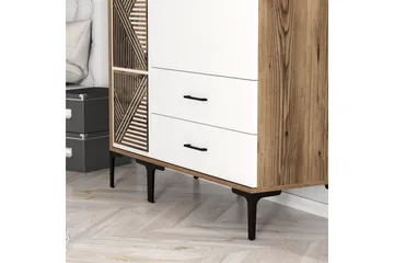 Kumsal Garderob 120 cm - Brun/Vit - Förvaring - Sko- & klädförvaring - Garderober & garderobssystem