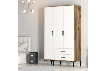 Kumsal Garderob 120 cm - Brun/Vit - Förvaring - Sko- & klädförvaring - Garderober & garderobssystem