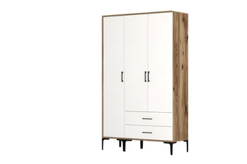 Kumsal Garderob 120 cm - Brun/Vit - Förvaring - Sko- & klädförvaring - Garderober & garderobssystem