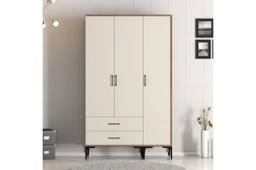Kumsal Garderob 120 cm - Cream - Förvaring - Sko- & klädförvaring - Garderober & garderobssystem