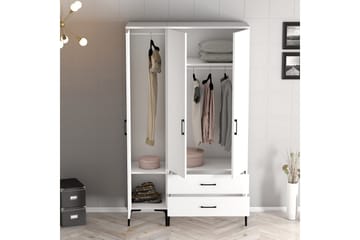 Kumsal Garderob 120 cm - Vit - Förvaring - Sko- & klädförvaring - Garderober & garderobssystem