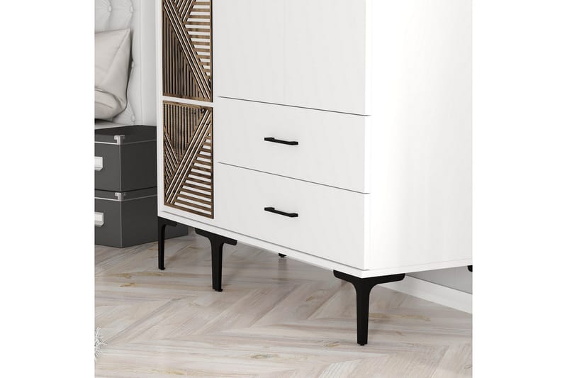 Kumsal Garderob 120 cm - Vit - Förvaring - Sko- & klädförvaring - Garderober & garderobssystem