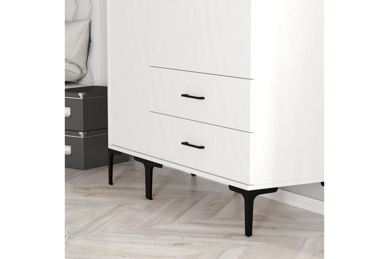 Kumsal Garderob 120 cm - Vit - Förvaring - Sko- & klädförvaring - Garderober & garderobssystem