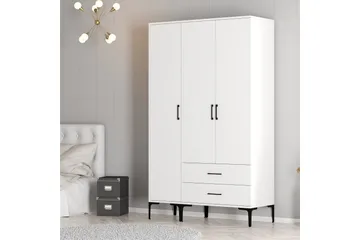 Kumsal Garderob 120 cm - Vit - Förvaring - Sko- & klädförvaring - Garderober & garderobssystem
