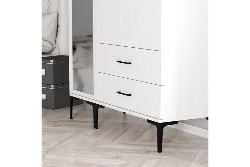 Kumsal Garderob 120 cm - Vit - Förvaring - Sko- & klädförvaring - Garderober & garderobssystem