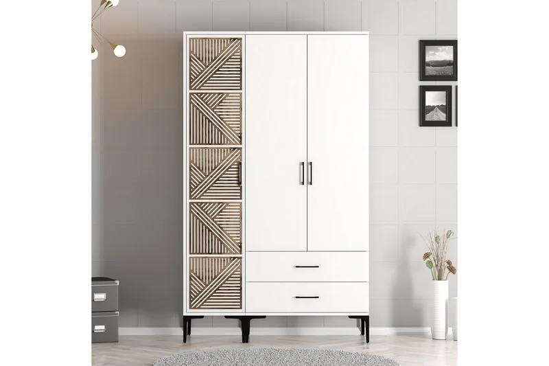 Kumsal Garderob 120 cm, Vit