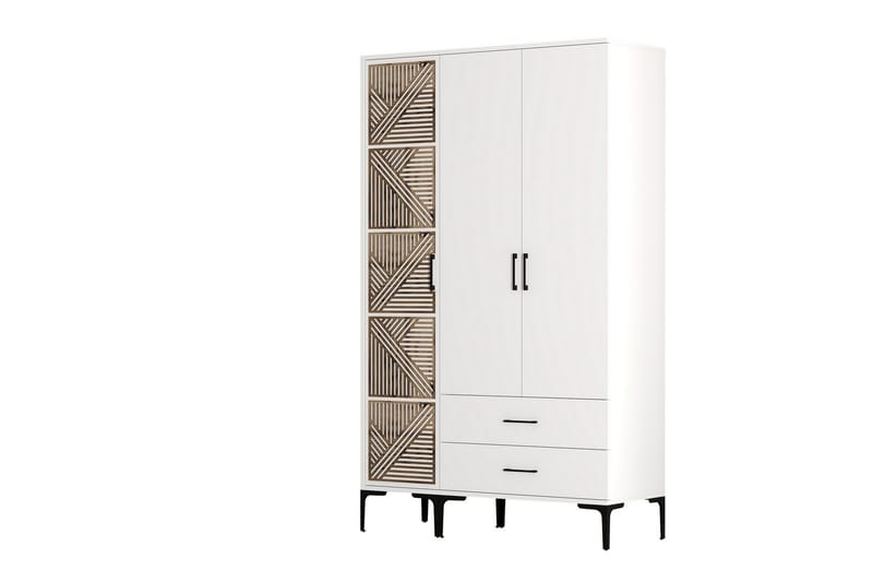 Kumsal Garderob 120 cm - Vit - Förvaring - Sko- & klädförvaring - Garderober & garderobssystem