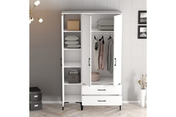 Kumsal Garderob 120 cm - Vit - Förvaring - Sko- & klädförvaring - Garderober & garderobssystem