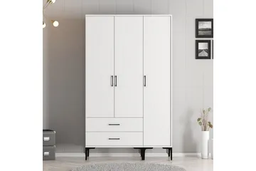 Kumsal Garderob 120 cm - Vit - Förvaring - Sko- & klädförvaring - Garderober & garderobssystem