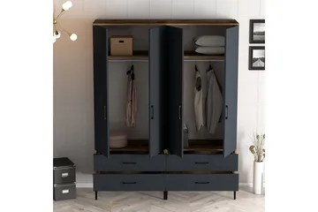 Kumsal Garderob 160 cm - Antracit - Förvaring - Sko- & klädförvaring - Garderober & garderobssystem