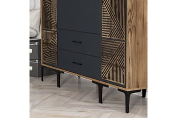 Kumsal Garderob 160 cm - Antracit - Förvaring - Sko- & klädförvaring - Garderober & garderobssystem