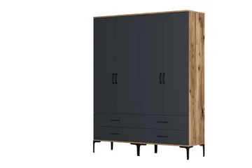 Kumsal Garderob 160 cm - Antracit - Förvaring - Sko- & klädförvaring - Garderober & garderobssystem