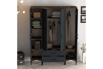 Kumsal Garderob 160 cm - Antracit - Förvaring - Sko- & klädförvaring - Garderober & garderobssystem