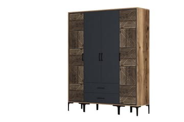 Kumsal Garderob 160 cm - Antracit - Förvaring - Sko- & klädförvaring - Garderober & garderobssystem