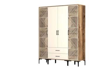 Kumsal Garderob 160 cm - Cream - Förvaring - Sko- & klädförvaring - Garderober & garderobssystem