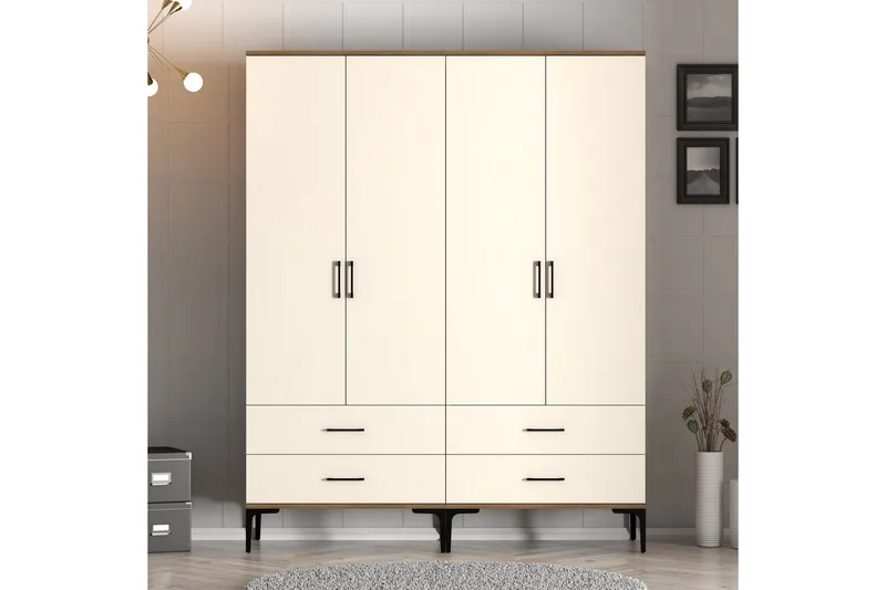 Kumsal Garderob 160 cm, Cream