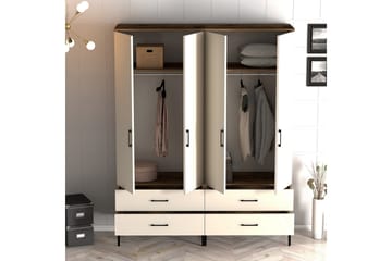 Kumsal Garderob 160 cm - Cream - Förvaring - Sko- & klädförvaring - Garderober & garderobssystem