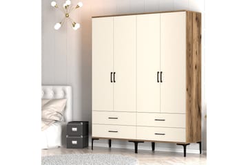Kumsal Garderob 160 cm - Cream - Förvaring - Sko- & klädförvaring - Garderober & garderobssystem
