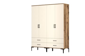 Kumsal Garderob 160 cm - Cream - Förvaring - Sko- & klädförvaring - Garderober & garderobssystem