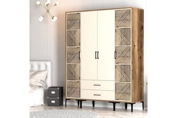Kumsal Garderob 160 cm - Cream - Förvaring - Sko- & klädförvaring - Garderober & garderobssystem
