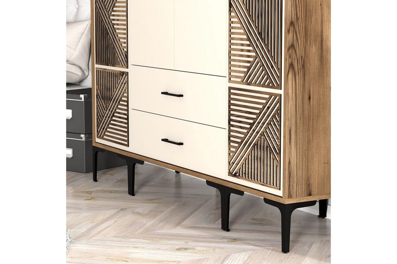 Kumsal Garderob 160 cm - Cream - Förvaring - Sko- & klädförvaring - Garderober & garderobssystem